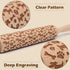 Embossed Rolling Pin for Baking with Dog Pattern - Wooden Engraved Dough Roller, Kitchen Decor Birthday Gifts
