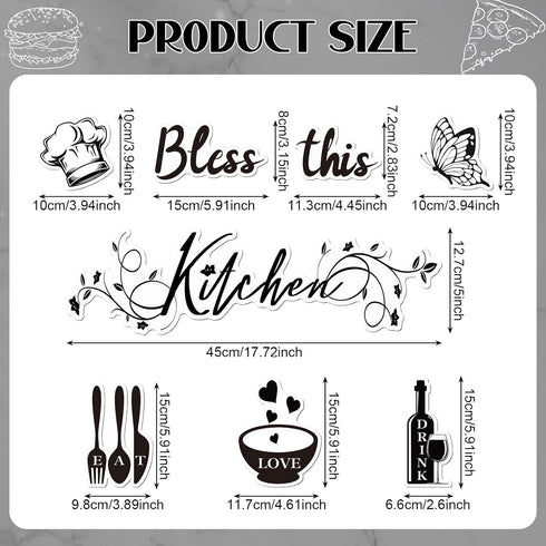 Dishwasher Magnet Decorations, Bless This Kitchen Cover Magnetic Stickers for Home Appliance Garage Car Metal Door