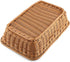 2pcs 11.8" Rectangle Imitation Rattan Bread Basket, Woven Tabletop and Vegetable Serving Basket, Brown