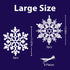 White Snowflake Ornaments - 6 Pack Large Plastic Decorations for Christmas Tree, Winter Wonderland