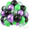 Purple and Green Balloons, 52 PCS 12 Inch Metallic Chrome Purple Light