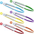 MSY BIGSUNNY Kitchen Food Tongs | 7" Mini Silicone Serving Tongs | Set of 6 in Purple, Red, Orange, Green, Yellow, Blue