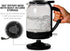 OVENTE Electric Glass Kettle 1.5 Liter, 1500W Instant Hot Water Boiler with ProntoFill Tech, Black KG516B