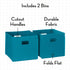RiverRidge Folding Bin - 2 Piece Turquoise