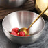 YIKANGHENG Stainless Steel Salad Bowl, 720 Ml (0.2 Gal) Food Grade Bowl for Salads, Soup, Rice, Breakfast, Dinner (1,