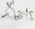 2pcs Silver-Plated Crystal Glass Ball Stand, Mini Air Plant Rack Holder, Air