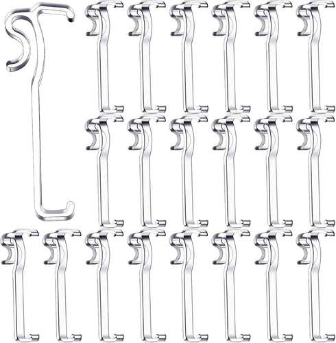 Blulu 30 Pieces Clear Plastic Valance Clips for Window Blinds, Hidden Clip Retainer for Horizontal Blinds (3 Inch)