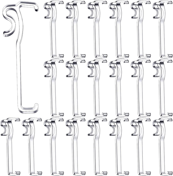 Blulu 30 Pieces Clear Plastic Valance Clips for Window Blinds, Hidden Clip Retainer for Horizontal Blinds (3 Inch)