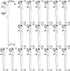 Blulu 30 Pieces Clear Plastic Valance Clips for Window Blinds, Hidden Clip Retainer for Horizontal Blinds (3 Inch)