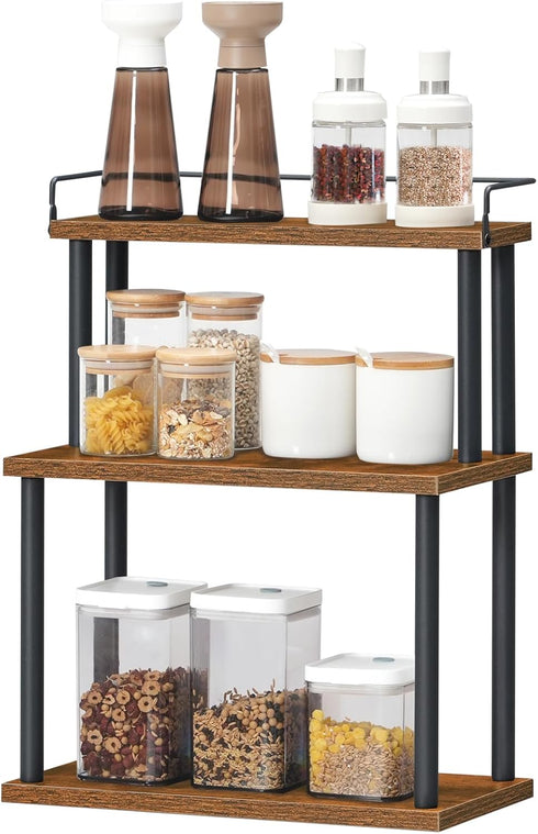 Countertop Countertop, BF02TL01 HOOBRO Kitchen Organizer, Moveable Corner Shelf, Desktop Storage Organizer for Office