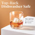 Vivocci 12.5 oz Unbreakable Tritan Plastic Whiskey & Double Old Fashioned Glasses - Set of 6 - Dishwasher Safe Barware