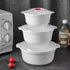 Microwave Bowls with Lids, Plastic Mixing Bowls Microwave Safe for Heating Food, BPA Free Kitchen Cookware