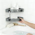 DivaDwell Depot 3 Pack Adhesive Corner Shower Shelf No Drill | Rust-Proof Aluminum Alloy Stick On Bathroom Organizer