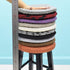 Levoberg 13inch/33cm 7 Round bar Stool Covers Linen Sponge bar Stool Cushions Round Chair seat slipcovers