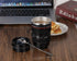 Camera Lens Coffee Mugs, Stainless Steel Lens Cups with Four Leaf Clover Spoon, Novelty Gifts for Photographers