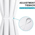 Hiasan French Door Curtains for Small Window, Rod Pocket Semi Sheer Privacy Curtains, 1 Panel White, 52 x 40 Inch