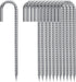 Ground Stakes 12 Inch, Yard Camping Stakes J Shaped 20 Pack Rebar