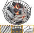 Charcoal Ash Basket for Large Big Green Egg Grill, Heavy Duty Porcelain Steel Fire Basket also Fits Kamado Joe Classic
