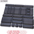 Set of 24 Interlocking Plastic Desk Drawer Organizer Tray Dividers for Shallow Narrow Drawers, Storage Bins for