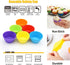Silicone Cupcake Baking Cups 24 Pack, Reusable & Non-stick Muffin Cupcake Liners Holders Set for Party Halloween Christmas, Easy Clean Pastry Muffin Molds(Pack of 24,Multicolor) by MODENGKONGJIAN