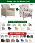 1-Piece Sofa,A19 CRFATOP Stretch Mid Century Modern Armchair Slipcover Accent Chair Covers with Arms Soft Chair