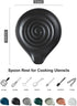 LAUCHUH Spoon Rest for Stove Top Cooking Spoon Holder for Kitchen Countertop Large Holder for Spatula, Spoons or Tong, Halloween Decor, Mother's Day Gifts, Black
