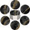 Britimes Table Coaster for Drinks Set of 6, Marble Black Golden Natural