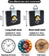 2pcs Silent Quartz Clock Movement Long and Short Shaft with 5 Sets Hands, DIY Wall Clock Mechanism Battery Powered Motor Replacement Repair Clock Parts Kits (No Battery)