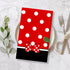 Set 2 18x26 Inch Cartoon Mouse Kitchen Dish Towel of - Bowknot Towels Absorbent Reusable Cotton Cloths for Cleaning