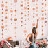 Rose Gold 50th Birthday Decorations - Number 50 Circle Dot Twinkle Star Garland for 50th Anniversary Party