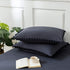 Navy Blue Pom Poms Pillowcases - Dark Blue Standard Queen 20x30 Inches Set of 2, 100% Washed Microfiber