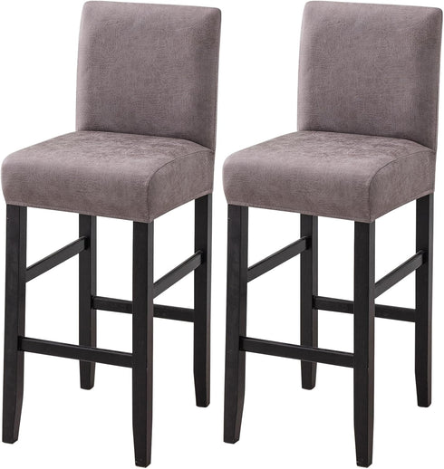 FUANGUI Bar Stool Covers Set of 2, Stretch Removable Bar Stool Seat
