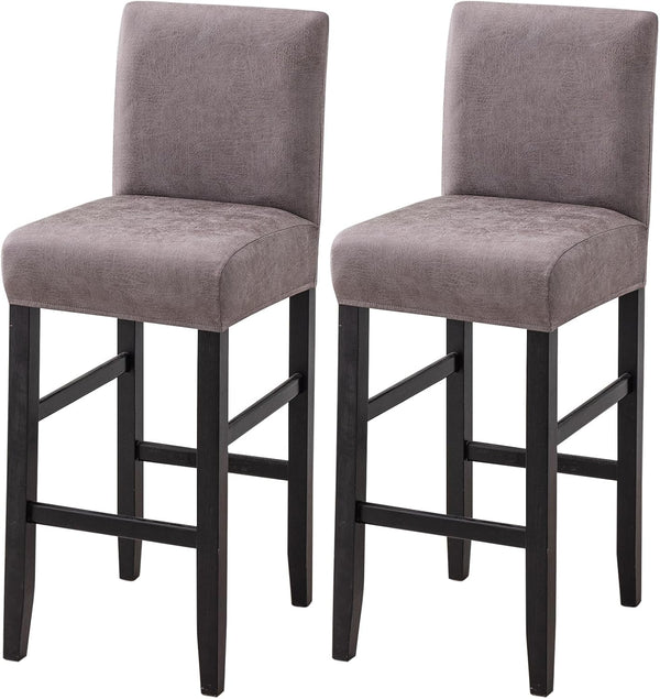 FUANGUI Bar Stool Covers Set of 2, Stretch Removable Bar Stool Seat