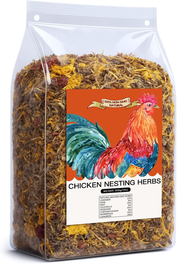 21 Oz Chicken Nesting Herbs Flowers Premixed Dried Poultry Herbs Natural Nesting