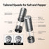 Set, 110ml 6 ThermoMaven Upgraded Larger Capacity Electric Salt and Pepper Grinder Rechargeable Salt and Pepper Shaker