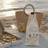 12.9 5.6 Inch Set 2 PurpleEssences Wine Gift Bag Reusable - Natural Cotton Linen Bottle Cover for Weddings