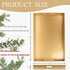 15.6" 10.2" Spsyrine Gold Decorative Serving Tray with Handles, Elegant Plastic Coffee Table Tray for Ottoman, Living