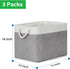 Bidtakay Large Storage Baskets, 3-Pack Fabric Closet Organizers, 16x11.8x11.8 In, Collapsible Bins with Handles,