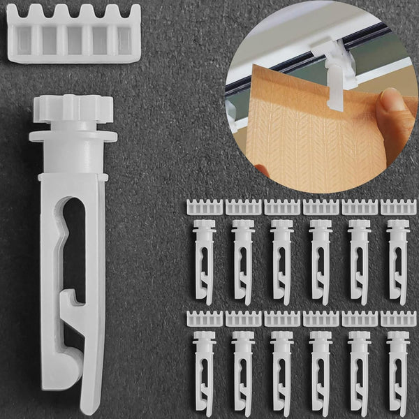 Vertical Blinds Replacement Stem and Gear, White Vertical Blind Repair Kit for Headrail and Carrier Stems