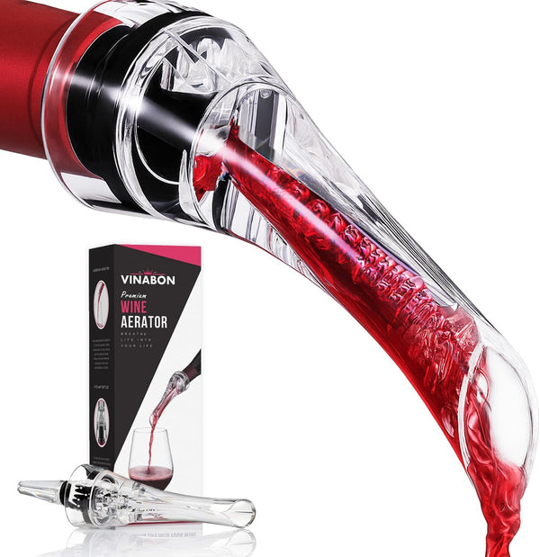 VINABON Wine Aerator Pourer Spout 2025 – Professional Wine Aerator for Improved Flavor and No-Drip Design