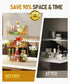 3-Tier Counter Countertop EUHOME Corner Bathroom Organizer Makeup Cosmetic Storage, Tool-Free Installation Acrylic