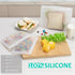 Reusable Sandwich Bags & Snack Bags Set, 8 Pack, 100% Silicone Ziplock Food Storage Containers, Dishwasher Safe
