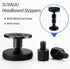 4PCs 26-80mm Adjustable Threaded Bed Frame Anti-Shake Tool, Headboard Stoppers, Black Bedside Anti Shake Tool for Beds