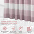 Dainty Home Waffle Weave Shower Curtain - Ombre Striped Pattern in Blush 70" x 72" Water Resistant