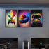 MUWAK Gaming Room Decor Wall Art Set of 3, Video Gaming Controller Canvas Poster for Boys Room