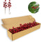 J'FLORU 50 Pack Christmas Tree Decorations 6.5 Inch Artificial Berry Stems Red