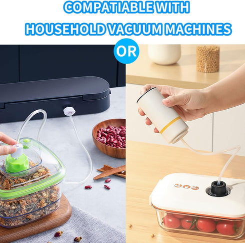 Set Electric Mason Jar Vacuum Sealer Kit ,Handheld Food Vacuum Sealer and Accessory Hose for Food Storage with Regular