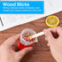 Coopay 12 Pack 100ml/3.4oz Plastic Beakers, Clear Multipurpose Measuring Cups with 50 Pack Wooden Stirring Sticks