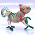 Chameleon Miniature Hand Blown Glass Art Figurines, Collectible Gift Home Decor (3" Red Green)