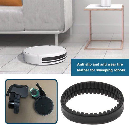 Create idea 2Pcs Anti Slip Wheel Tires Skin Replacement Compatible with Eufy RoboVac 11S/ 11S MAX/ 15T/ 30/ 30C/ 15C/ 15C MAX Anti-wear Tyre Skins